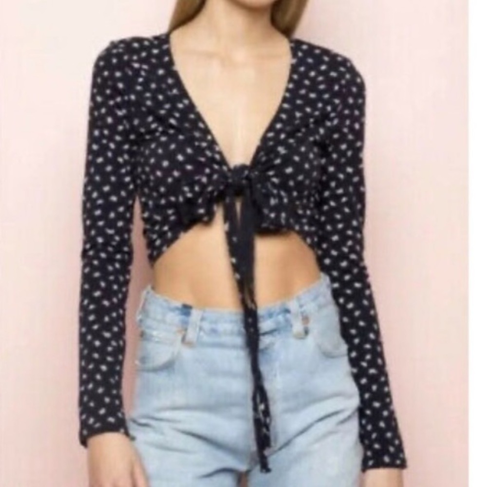 Brandy Melville coco wrap crop top